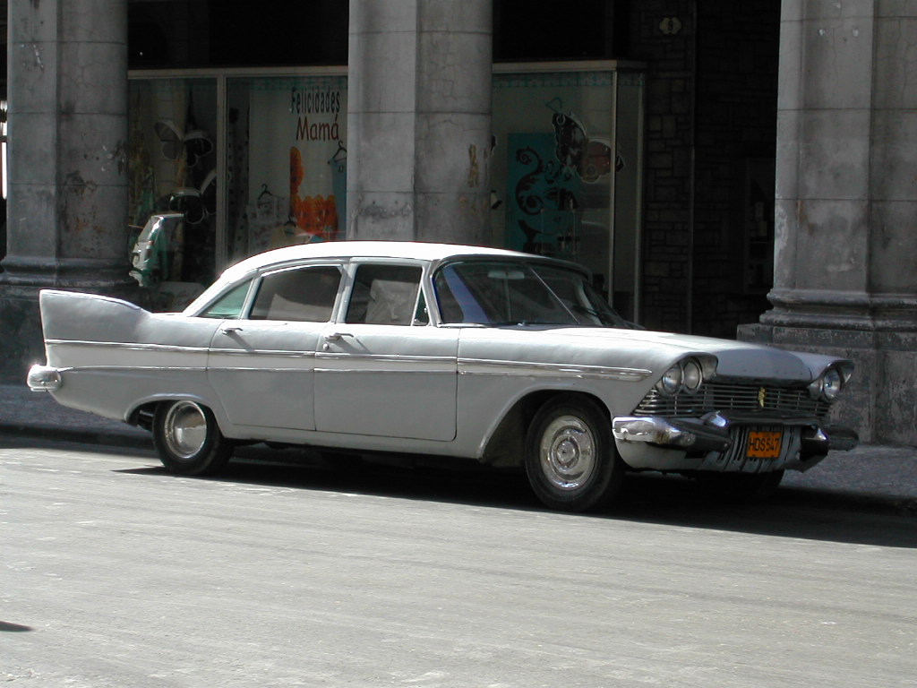 1957 Plymouth classic car in Cuba