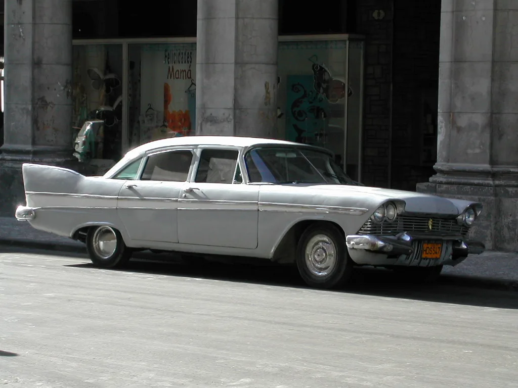 1957 Plymouth classic car in Cuba