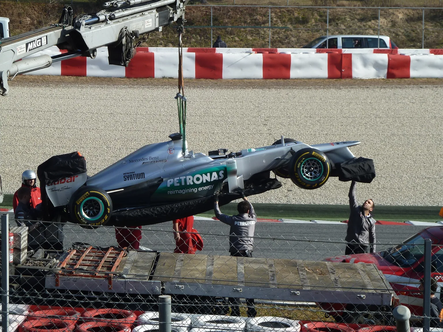 Mercedes F1 car during 2012 Barcelona test