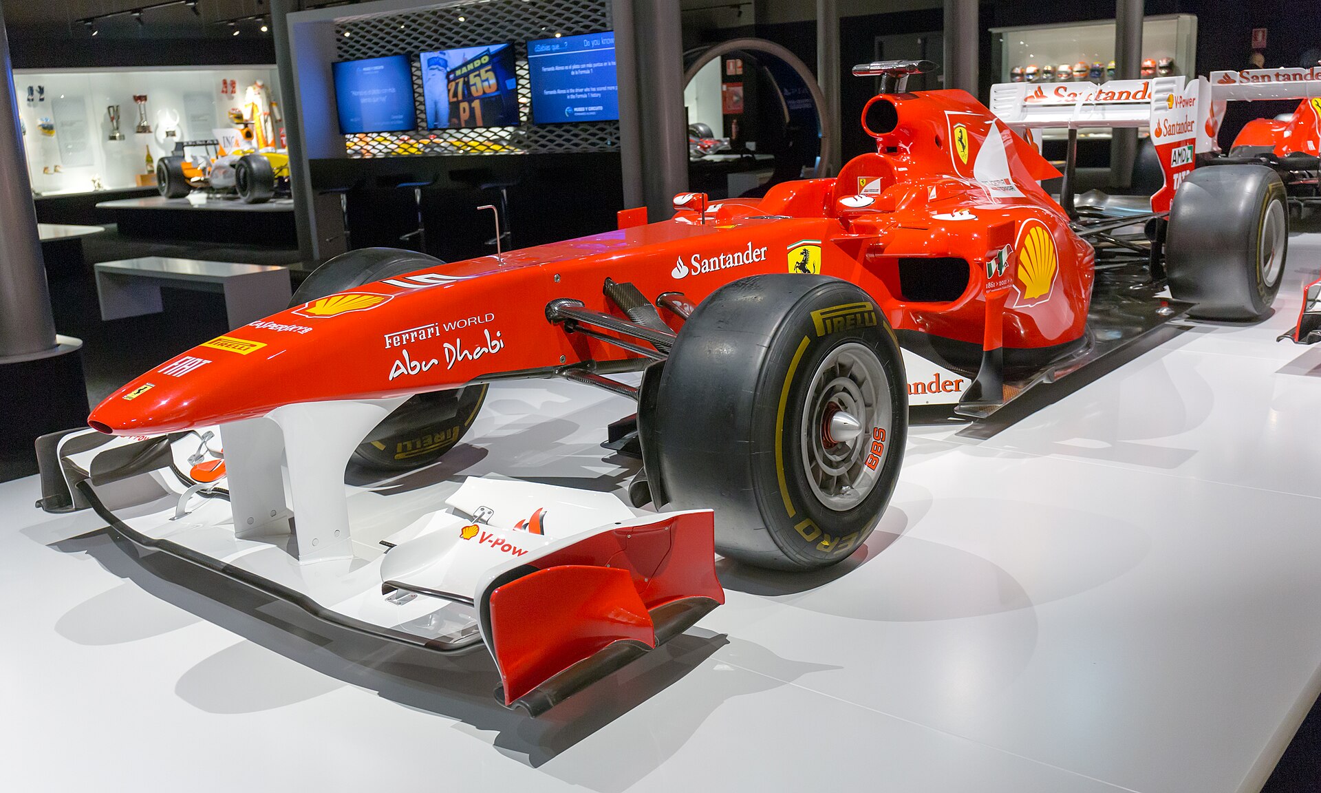 Ferrari 150° Italia on display at Museo Fernando Alonso