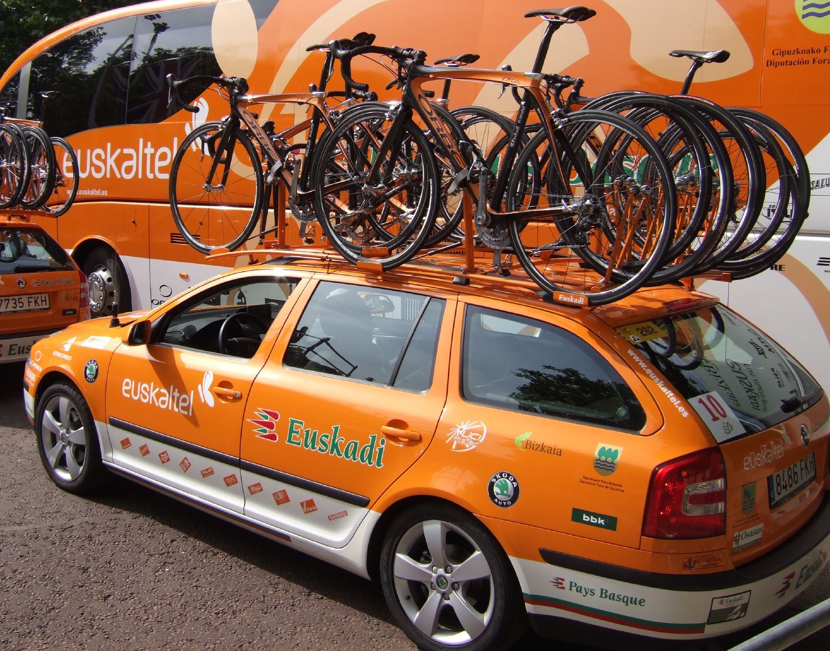 Euskaltel-Euskadi team cars, 2013 period.
