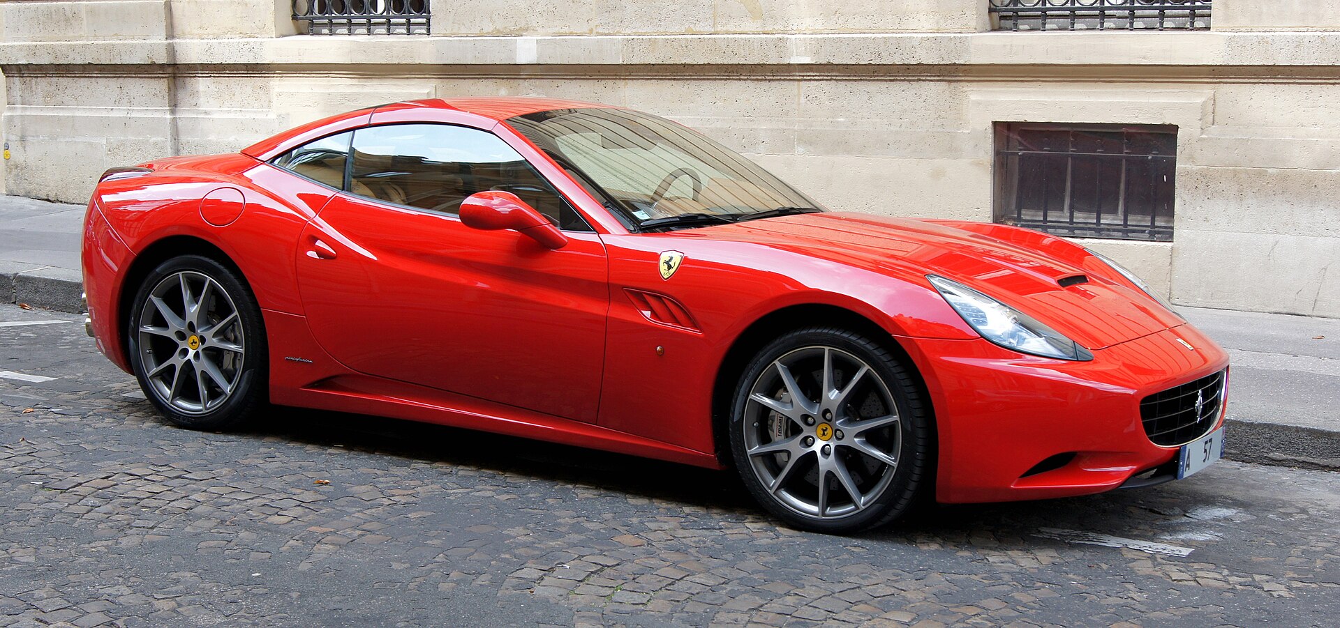 Ferrari California photographed in Paris, August 2010