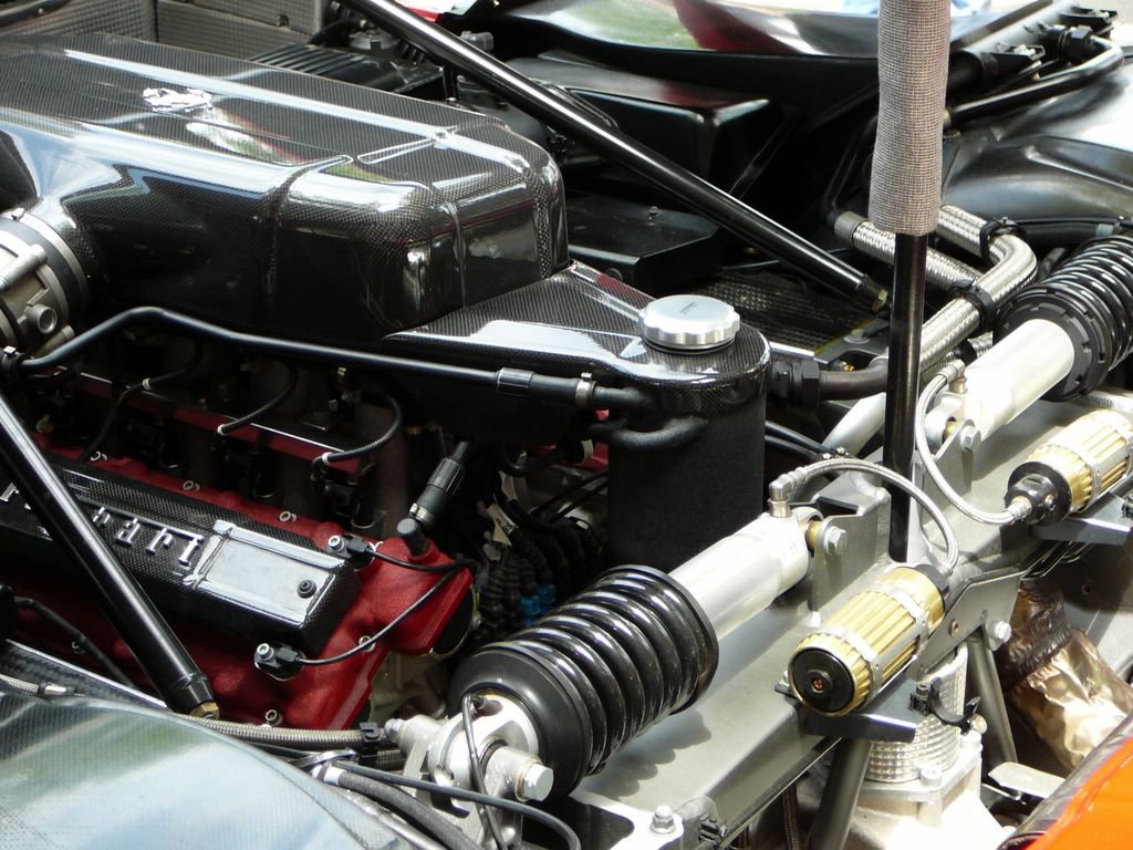 Ferrari Enzo V12 engine on display, 2003 model