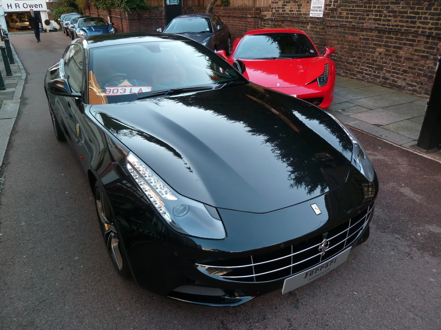 Ferrari FF in red, front three-quarter view