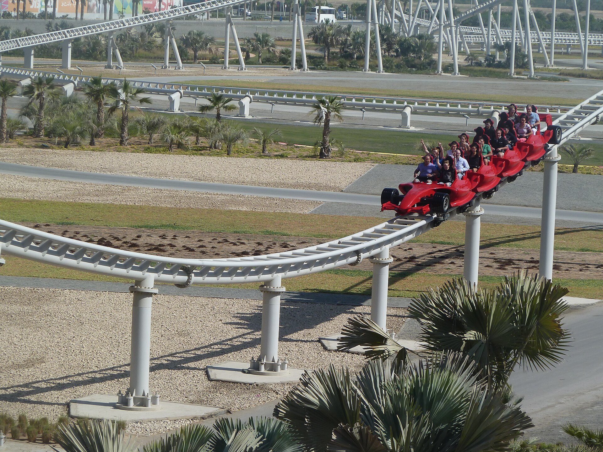 Formula Rossa roller coaster at Ferrari World Abu Dhabi