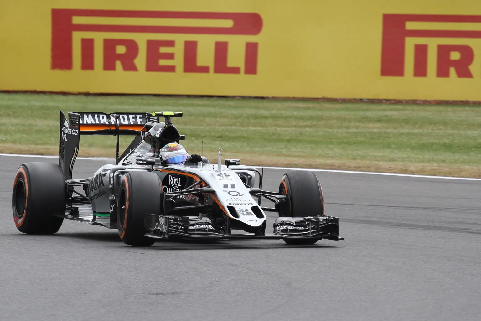 Force India VJM08B at the 2015 British Grand Prix