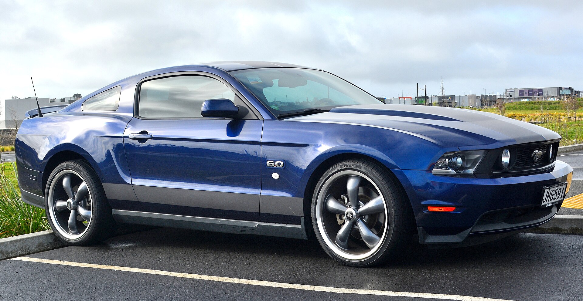 2011 Ford Mustang GT in black, front view