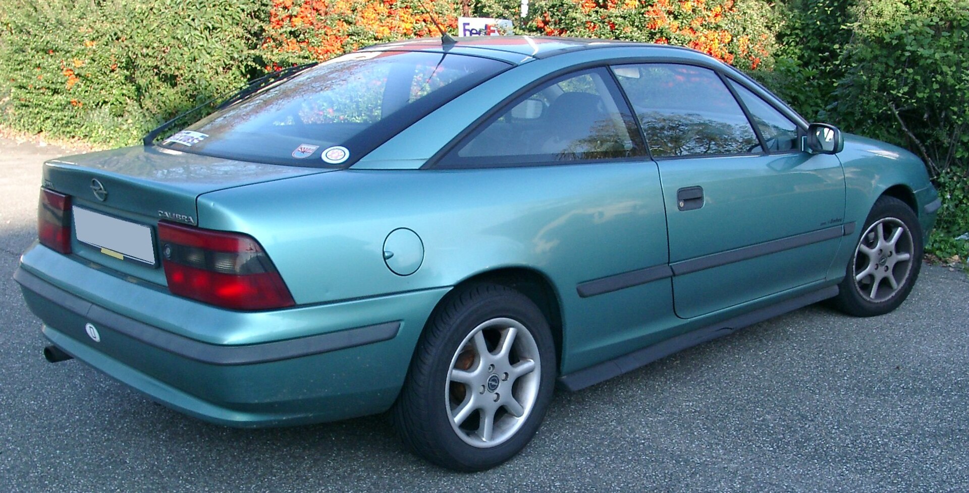 Opel Calibra rear view, standard road car