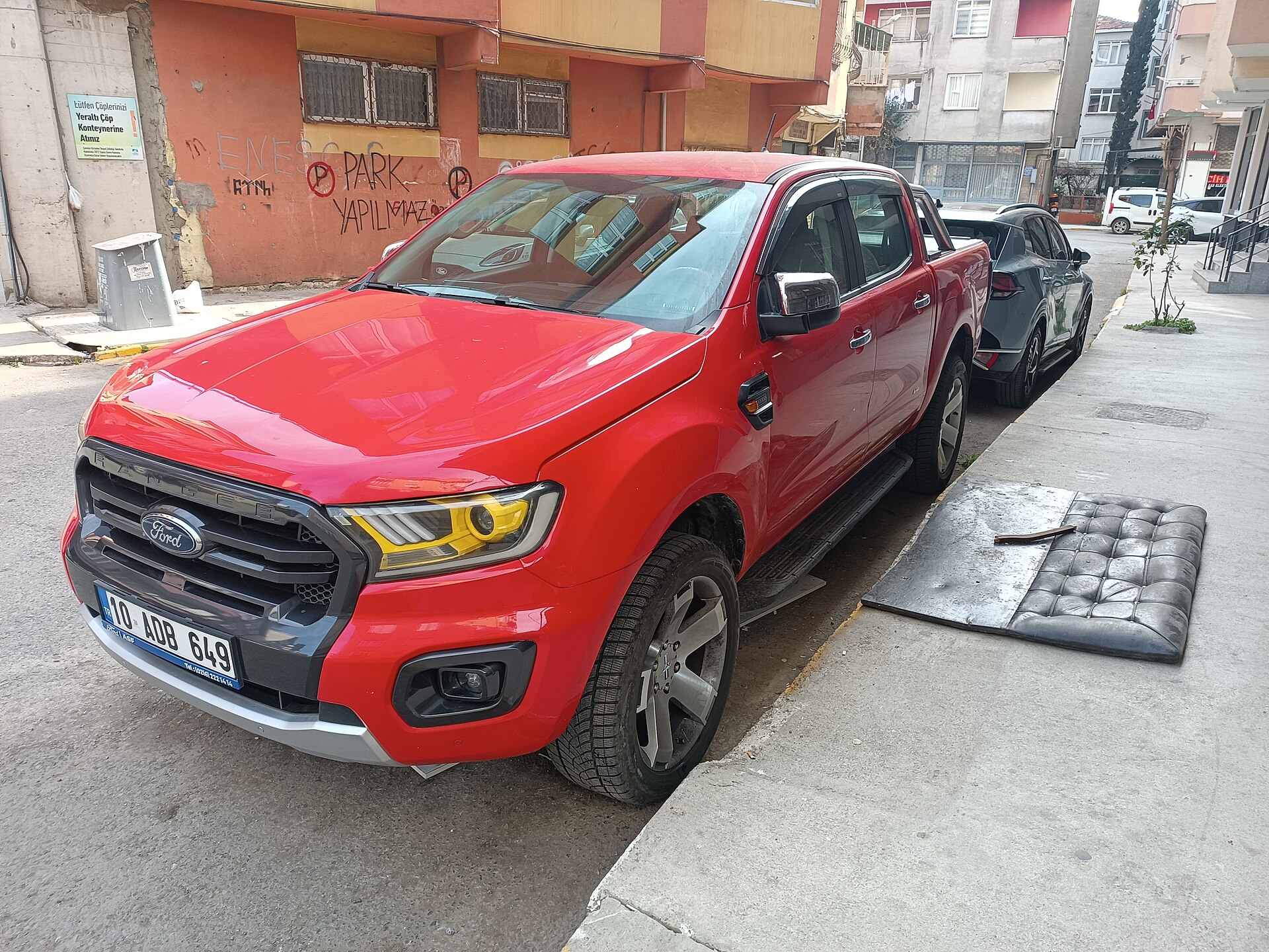 Red Ford Ranger T6, the generation assembled in Nigeria from 2015.