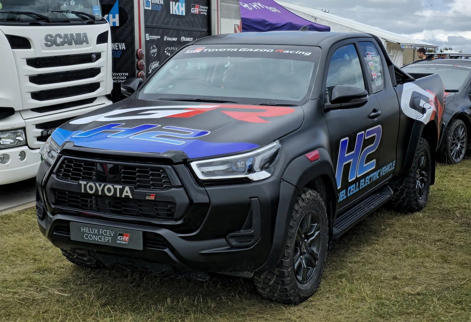 2024 Toyota Hilux FCEV Concept, a hydrogen fuel cell Hilux prototype.