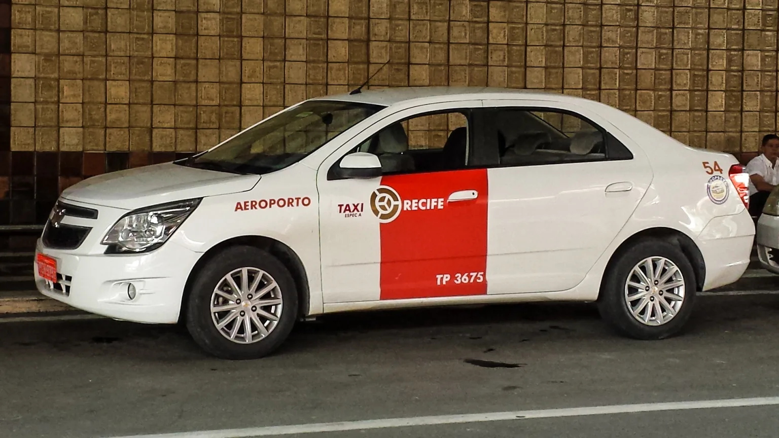 Chevrolet Cobalt taxi in Recife, Brazil, July 2015