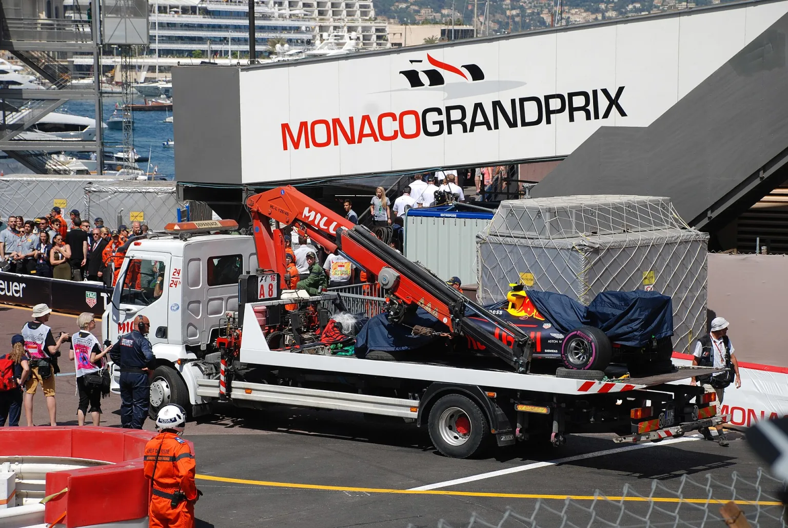 Red Bull RB12 racing at Monaco in 2016