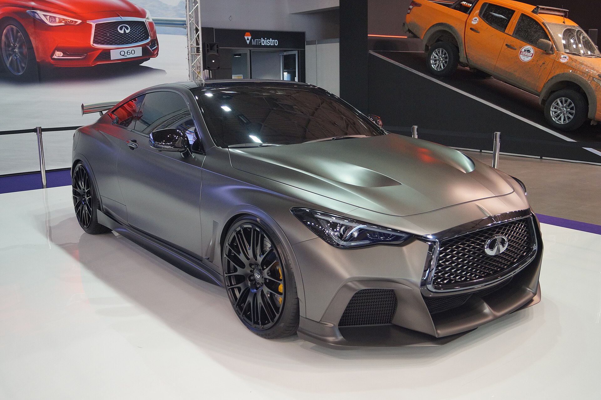 Infiniti Q60 Project Black S at Geneva 2017, front right view