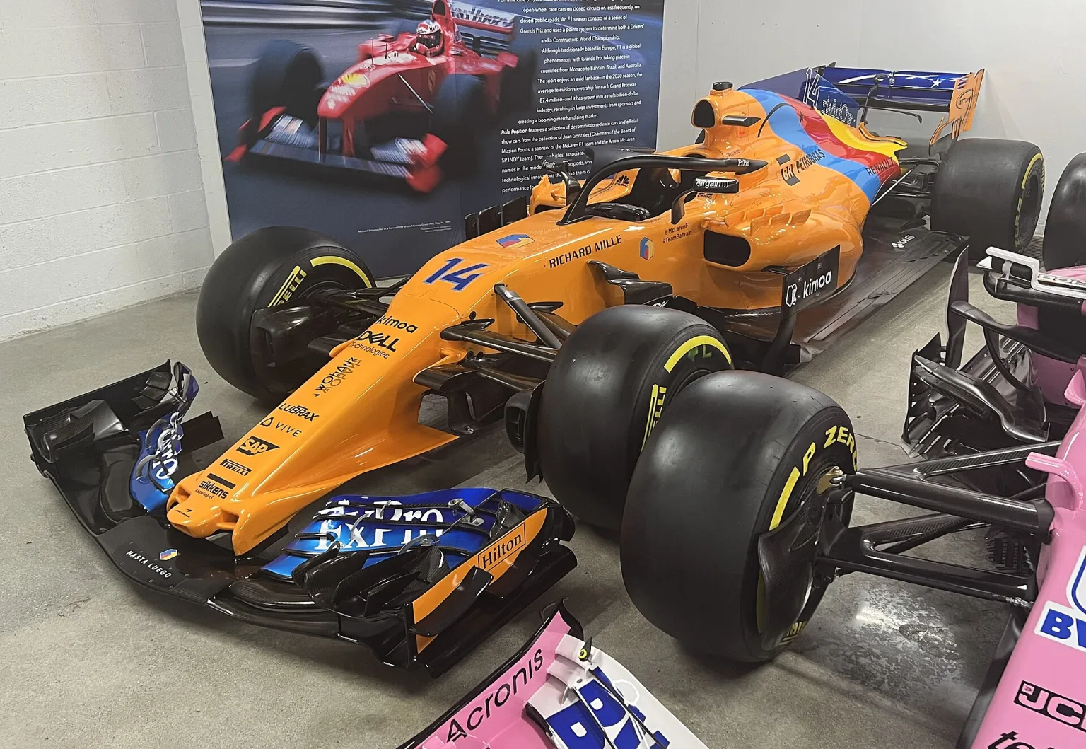 Fernando Alonso's McLaren MCL33 on display at Petersen Automotive Museum