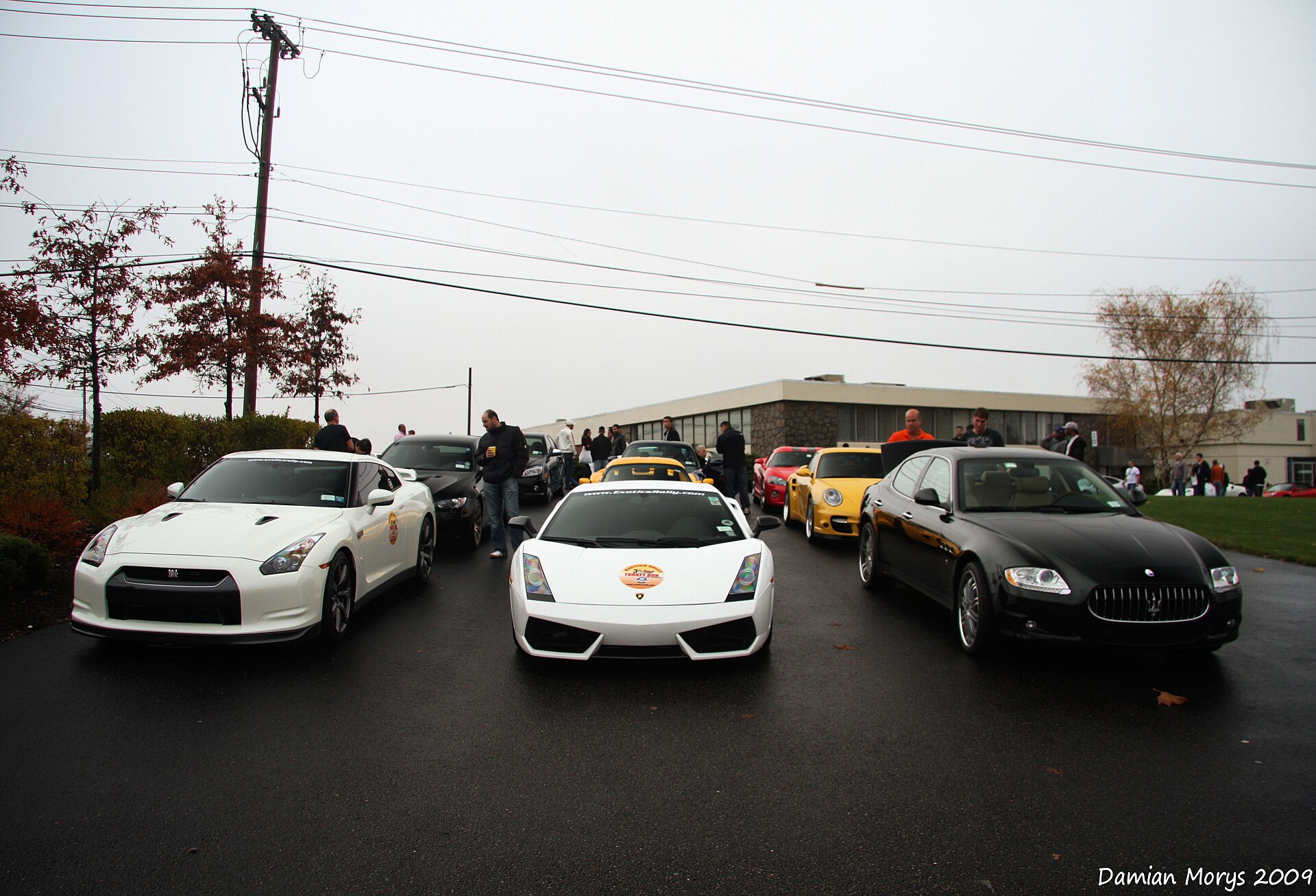 Pre-facelift Lamborghini Gallardo at a car event