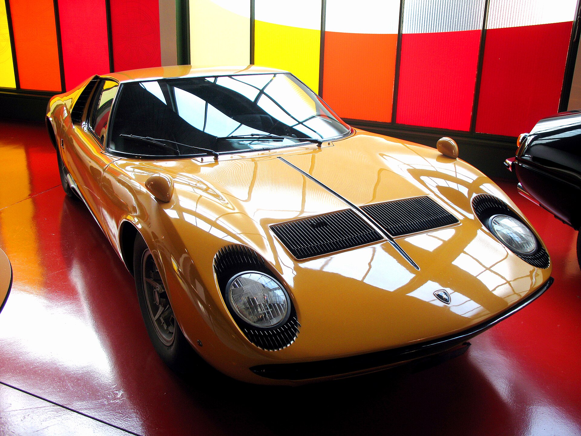 Lamborghini Miura on display at Verkehrshaus, Luzern