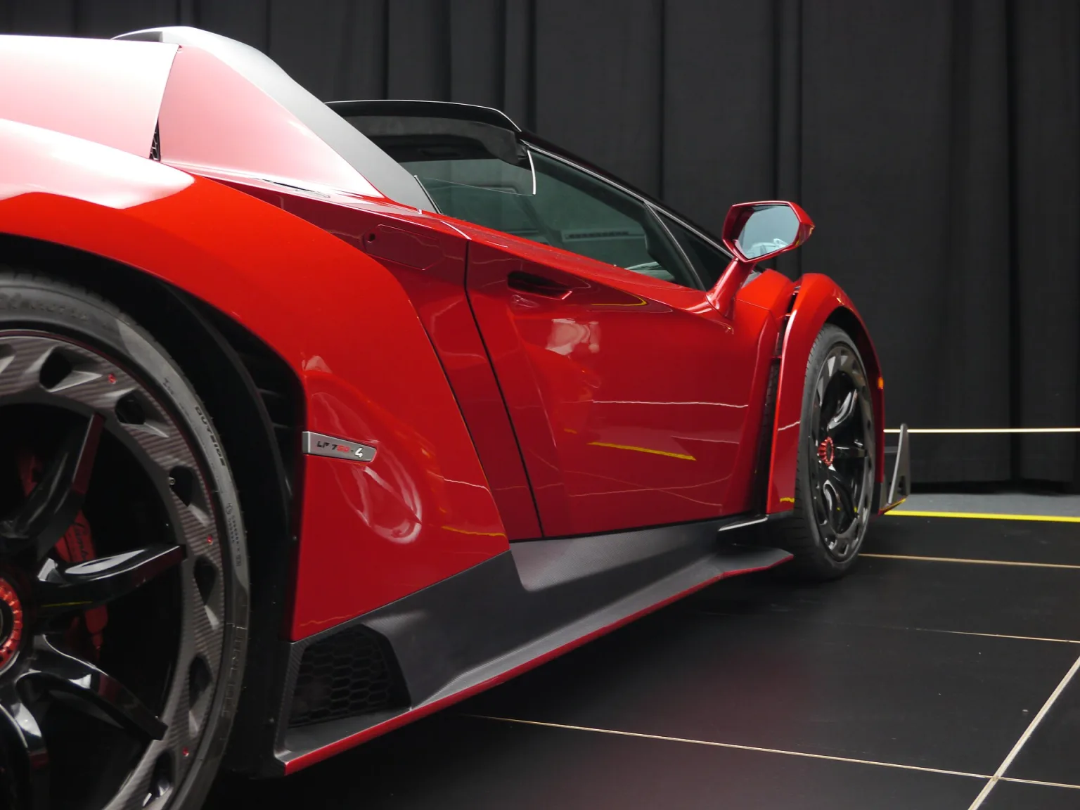 Lamborghini Veneno Roadster on display at Autoworld Brussels