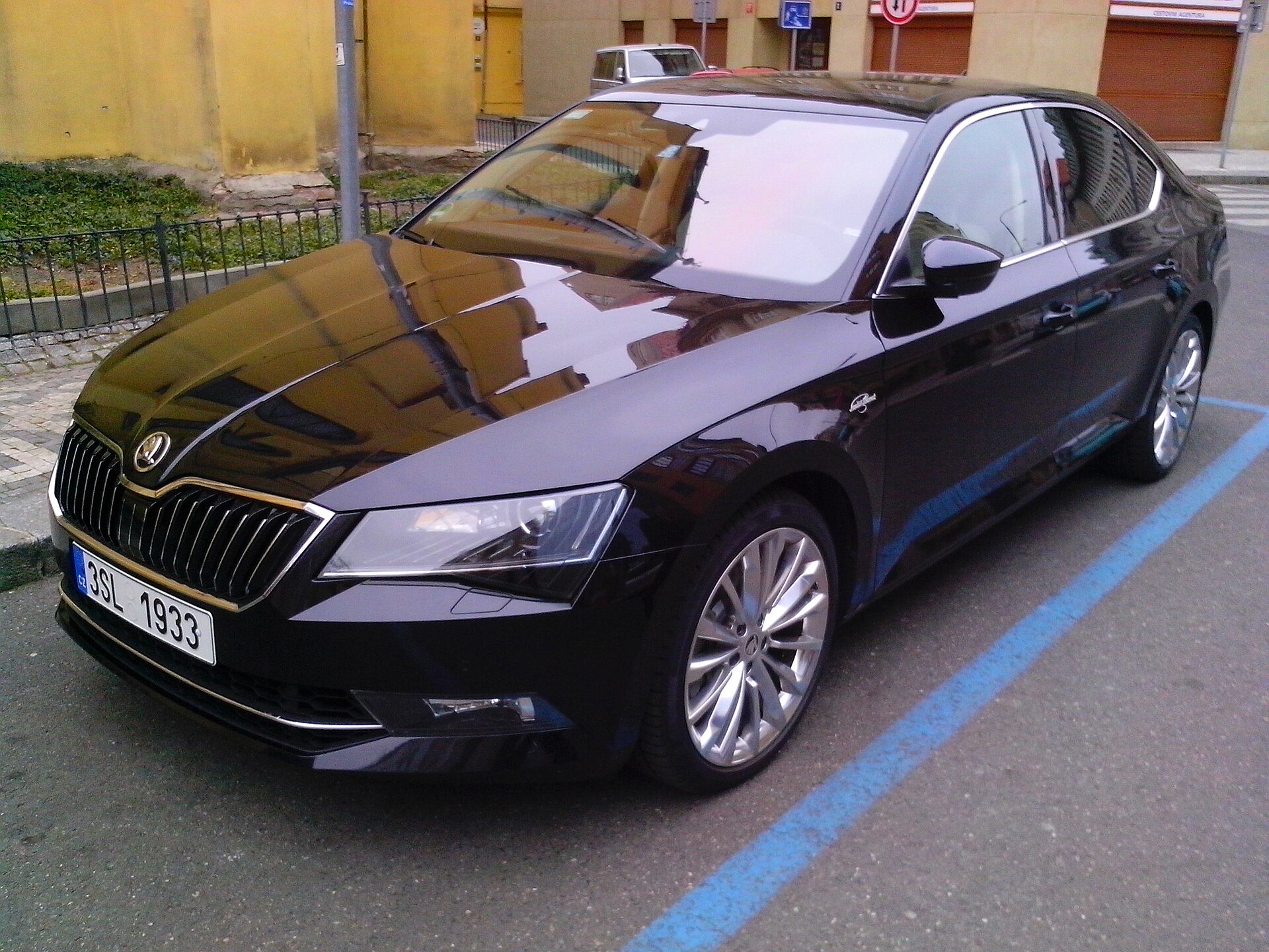 2015 Škoda Superb, fourth generation, front view