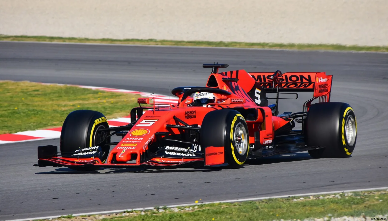 Ferrari SF90 Formula One car during 2019 test days