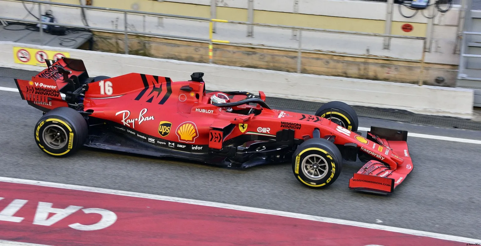 Charles Leclerc driving the Ferrari SF1000 during 2020 Formula One tests.