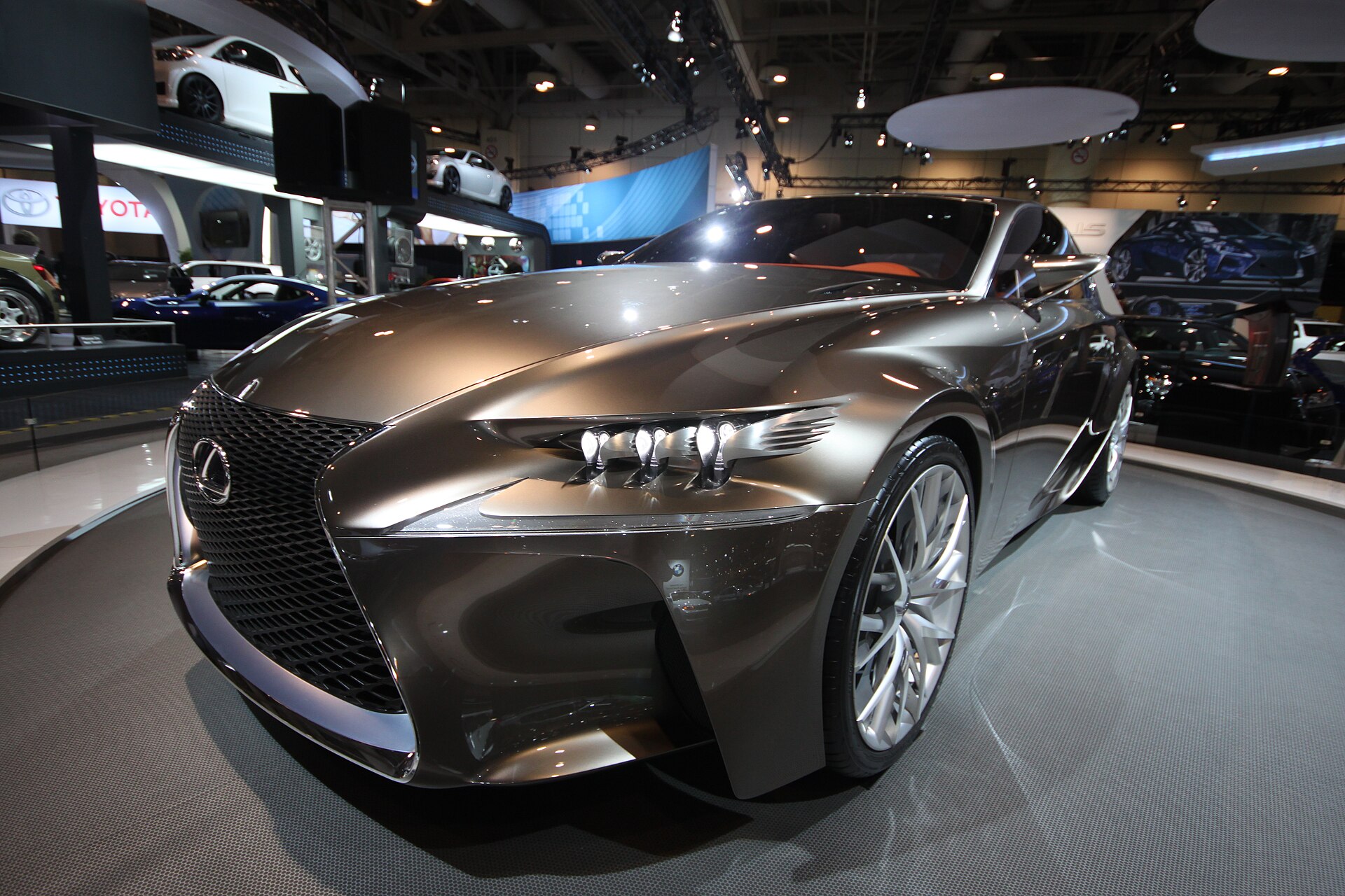 Lexus LF-CC Concept at an auto show in 2012