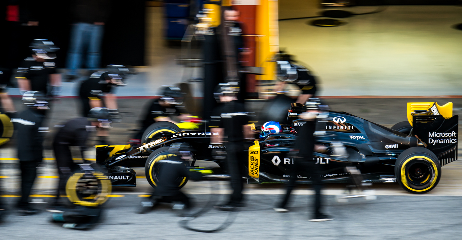 Renault RS16 during Barcelona testing in 2016