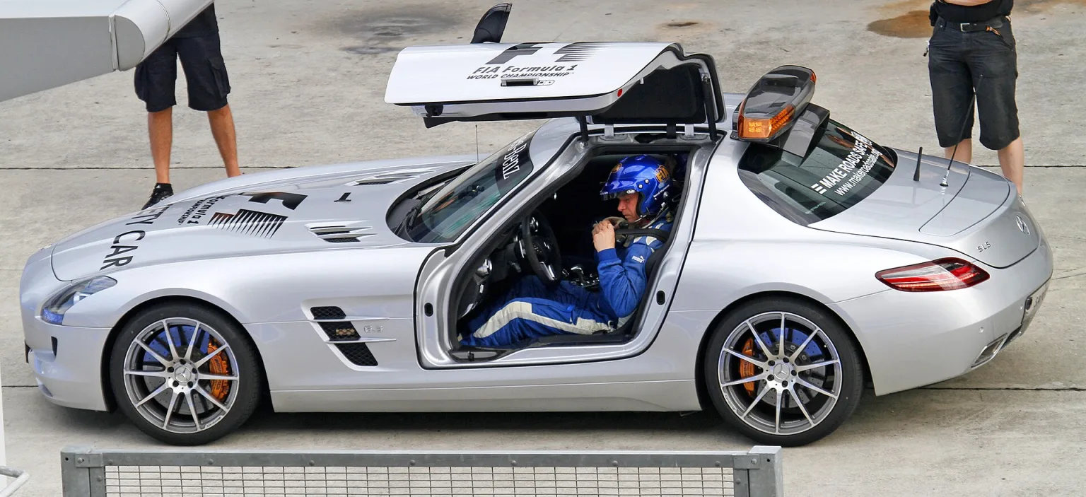 2010 Mercedes-Benz SLS AMG F1 safety car with Bernd Mayländer