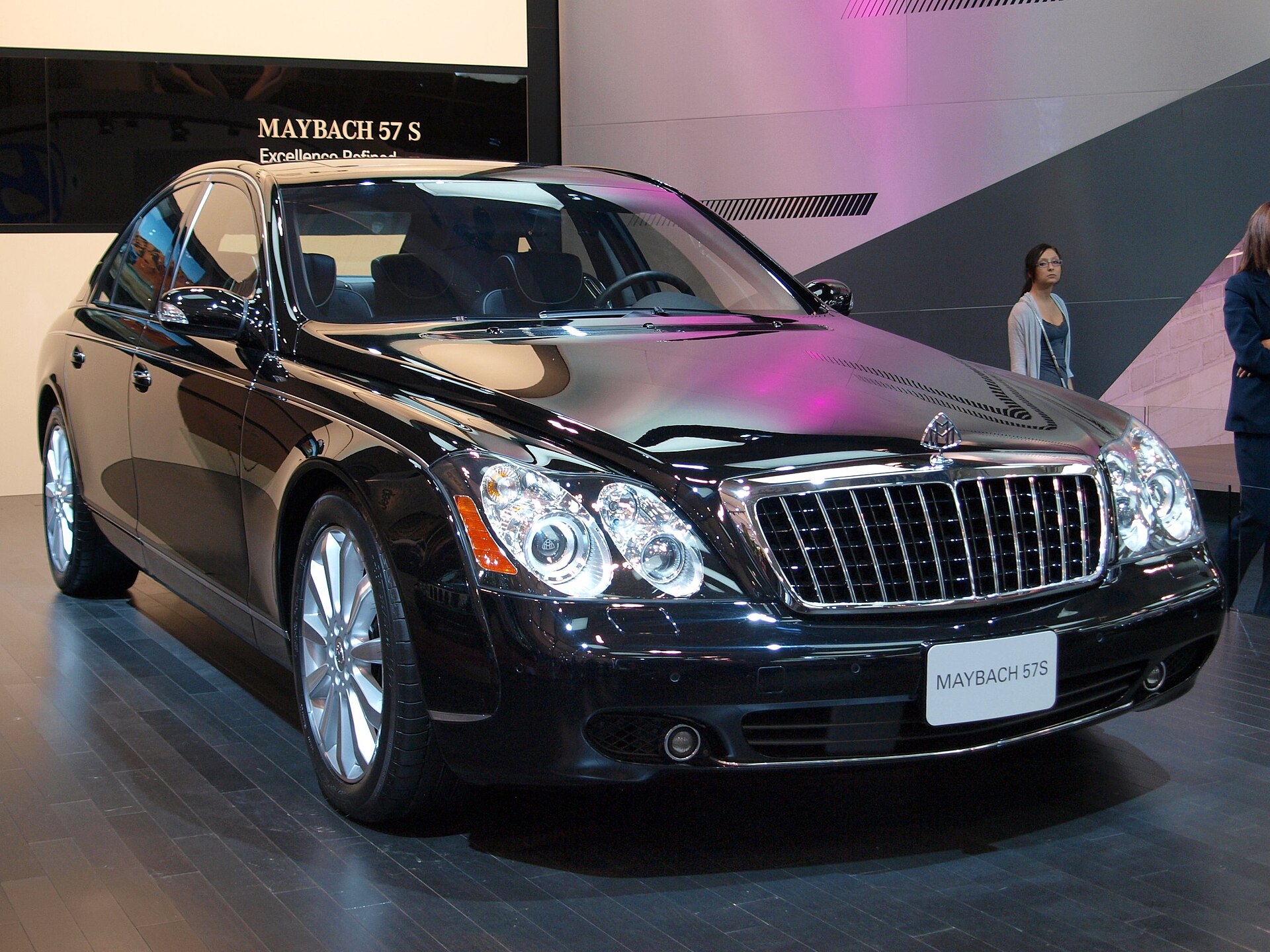 2011 Maybach 57S at an auto show, facelifted model