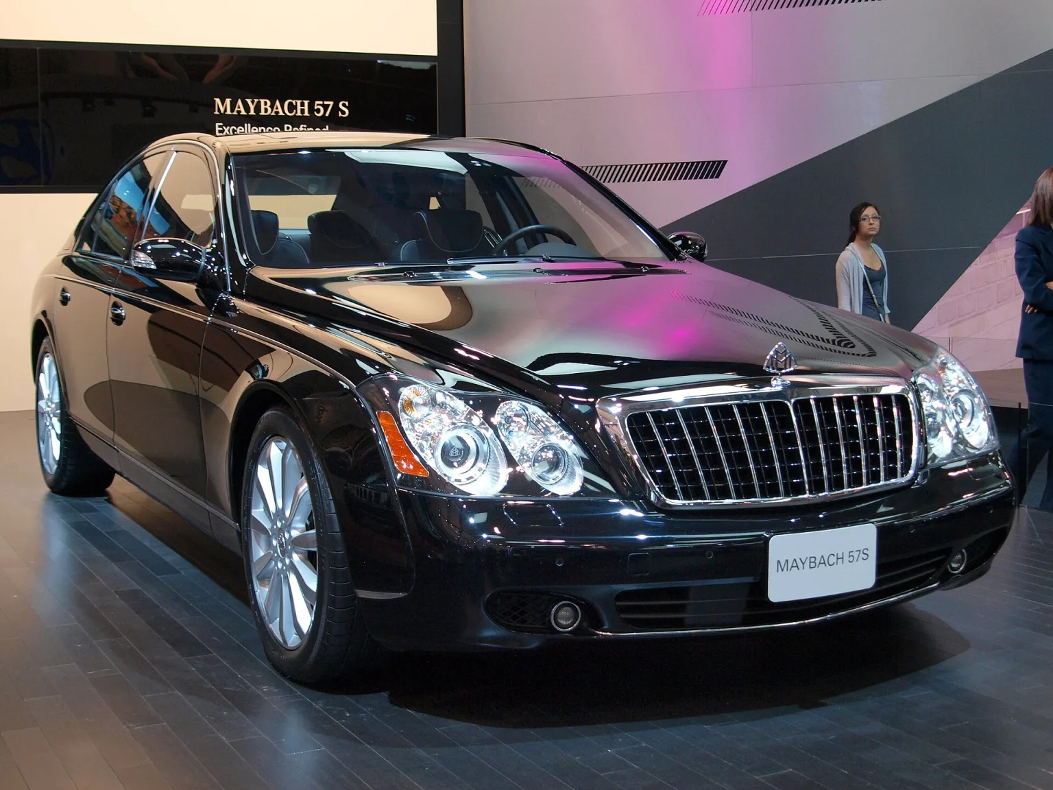 2011 Maybach 57S at an auto show, facelifted model
