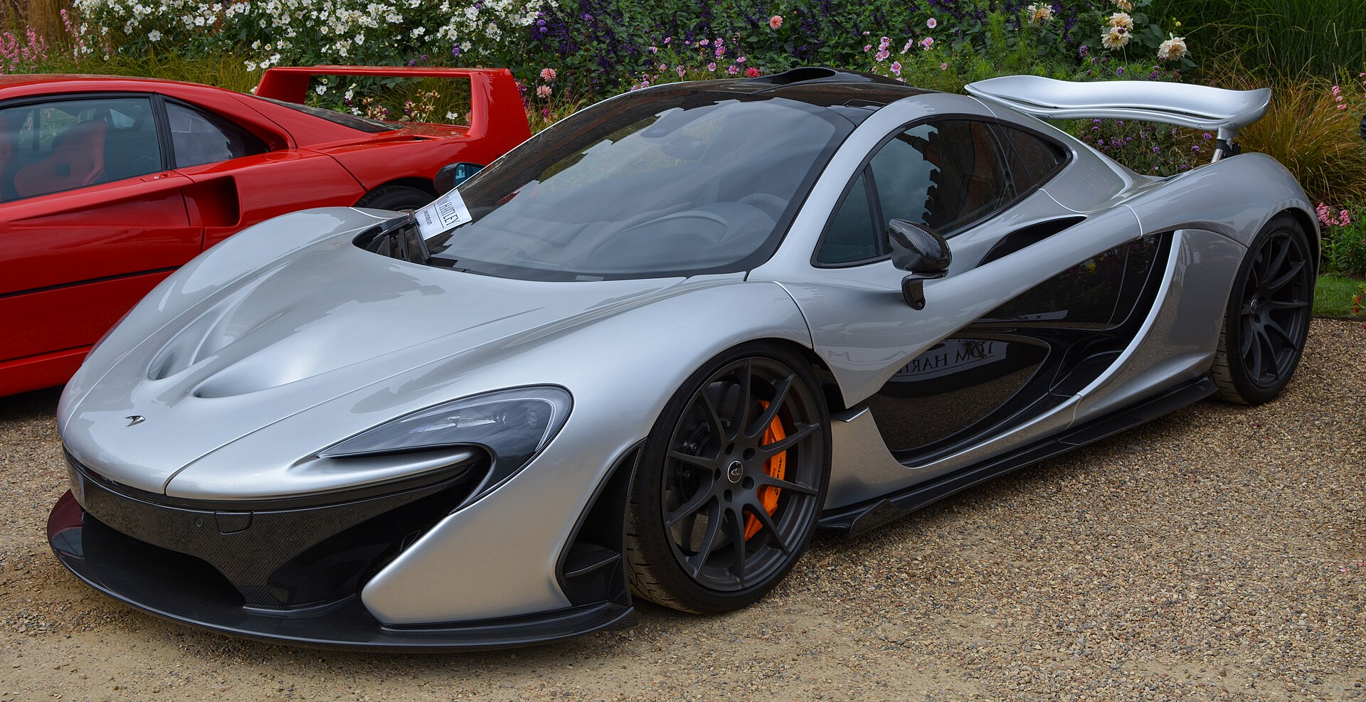 2014 McLaren P1 in silver, photographed in 2014.