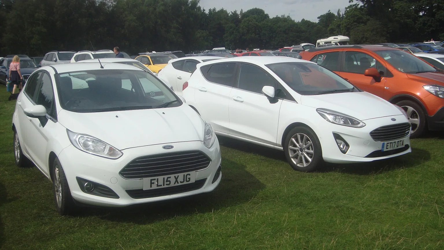 Ford Fiesta Mk6 and Mk7 parked side by side