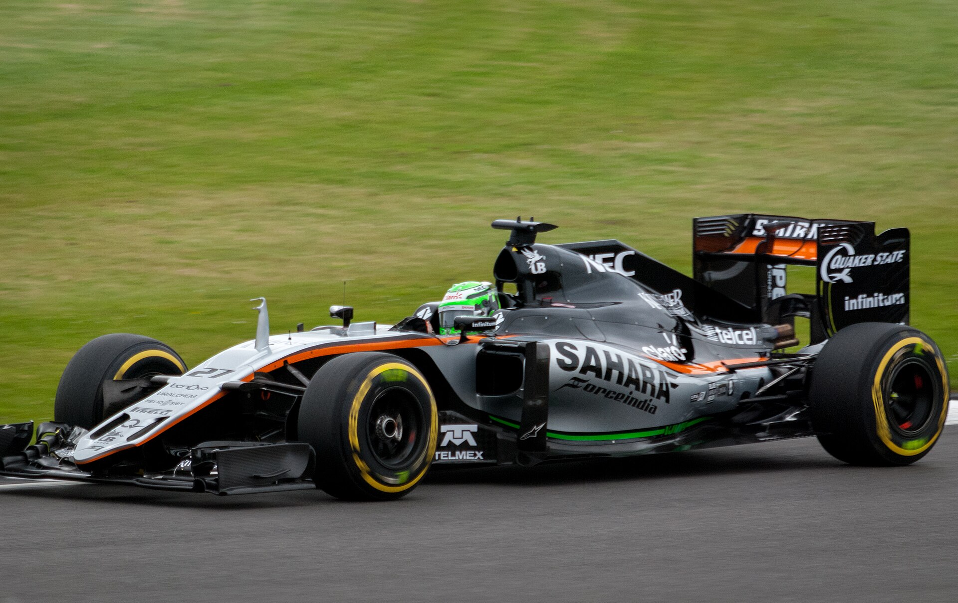 Nico Hülkenberg driving for Force India in Formula One.