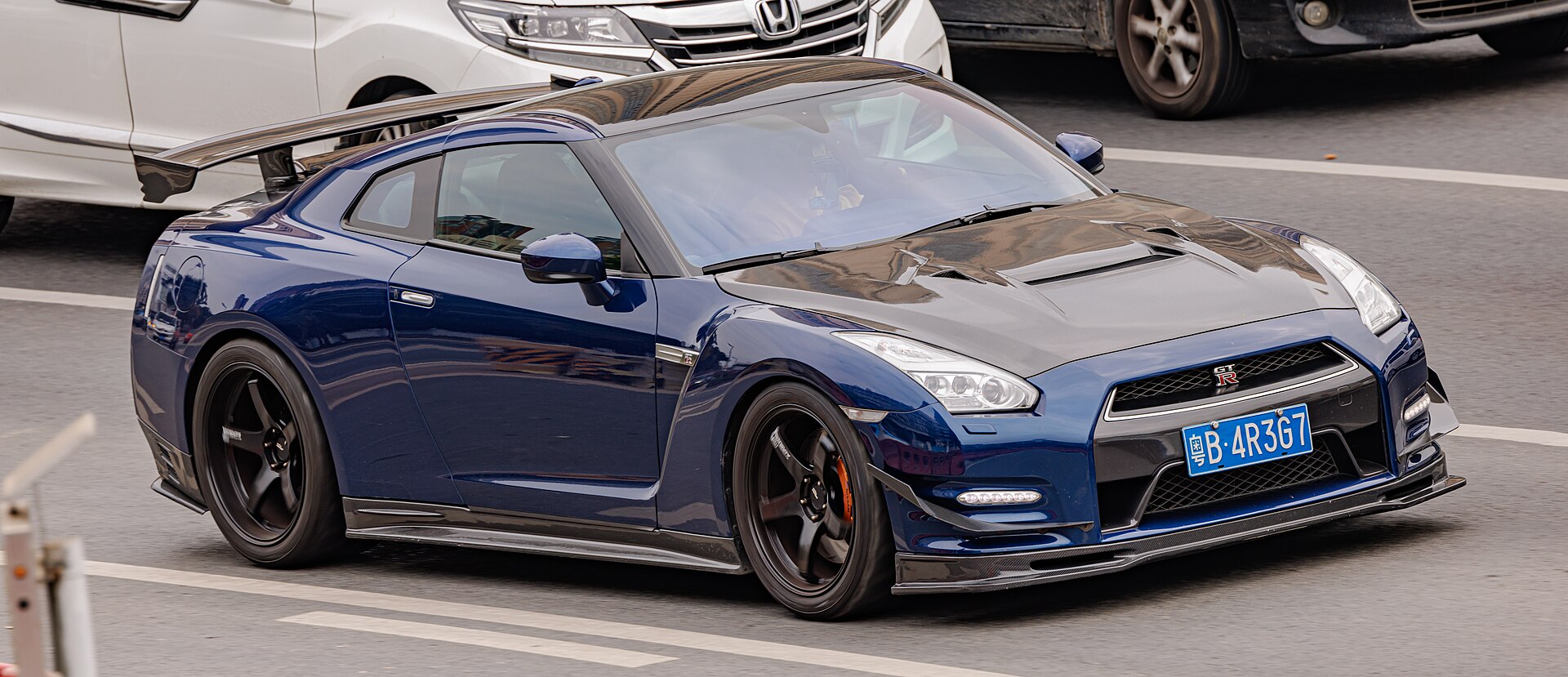 Nissan GT-R (R35) photographed in China.