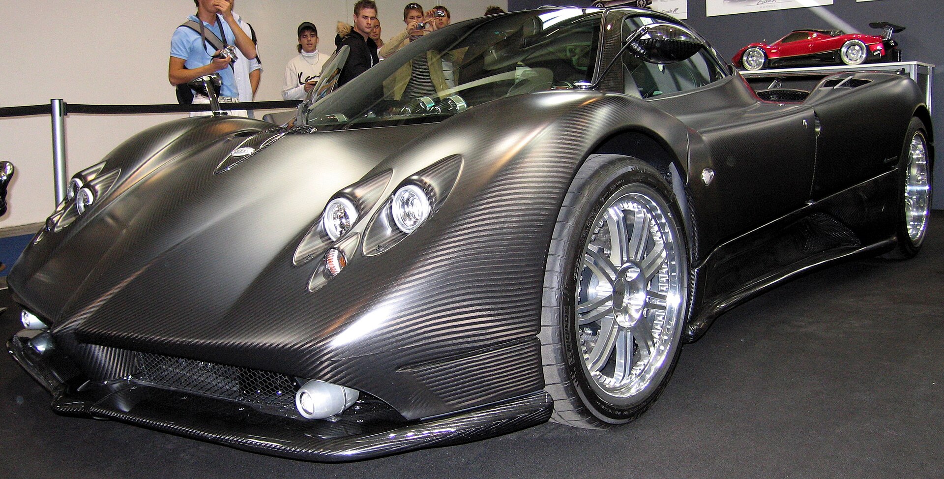 Pagani Zonda F in exposed carbon fiber finish.