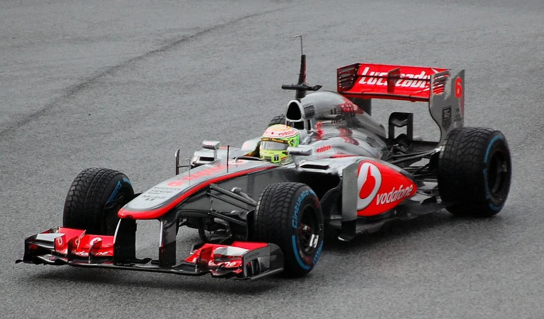 Sergio Perez driving the McLaren MP4-28 during 2013 testing.