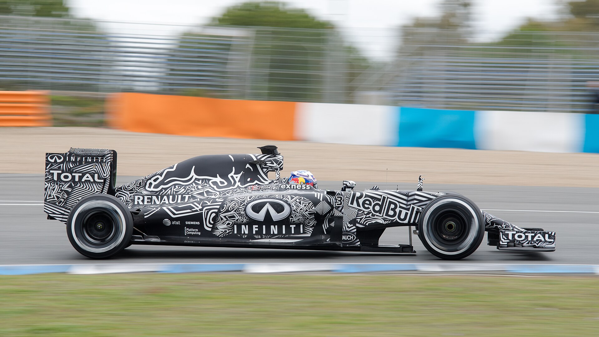 Red Bull Racing RB11 Formula One car in 2015 livery