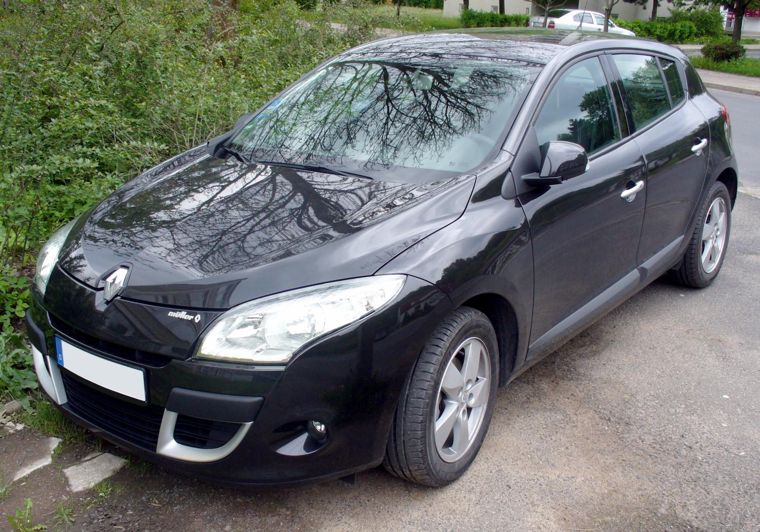 Renault Mégane III five-door hatchback, first phase, in black