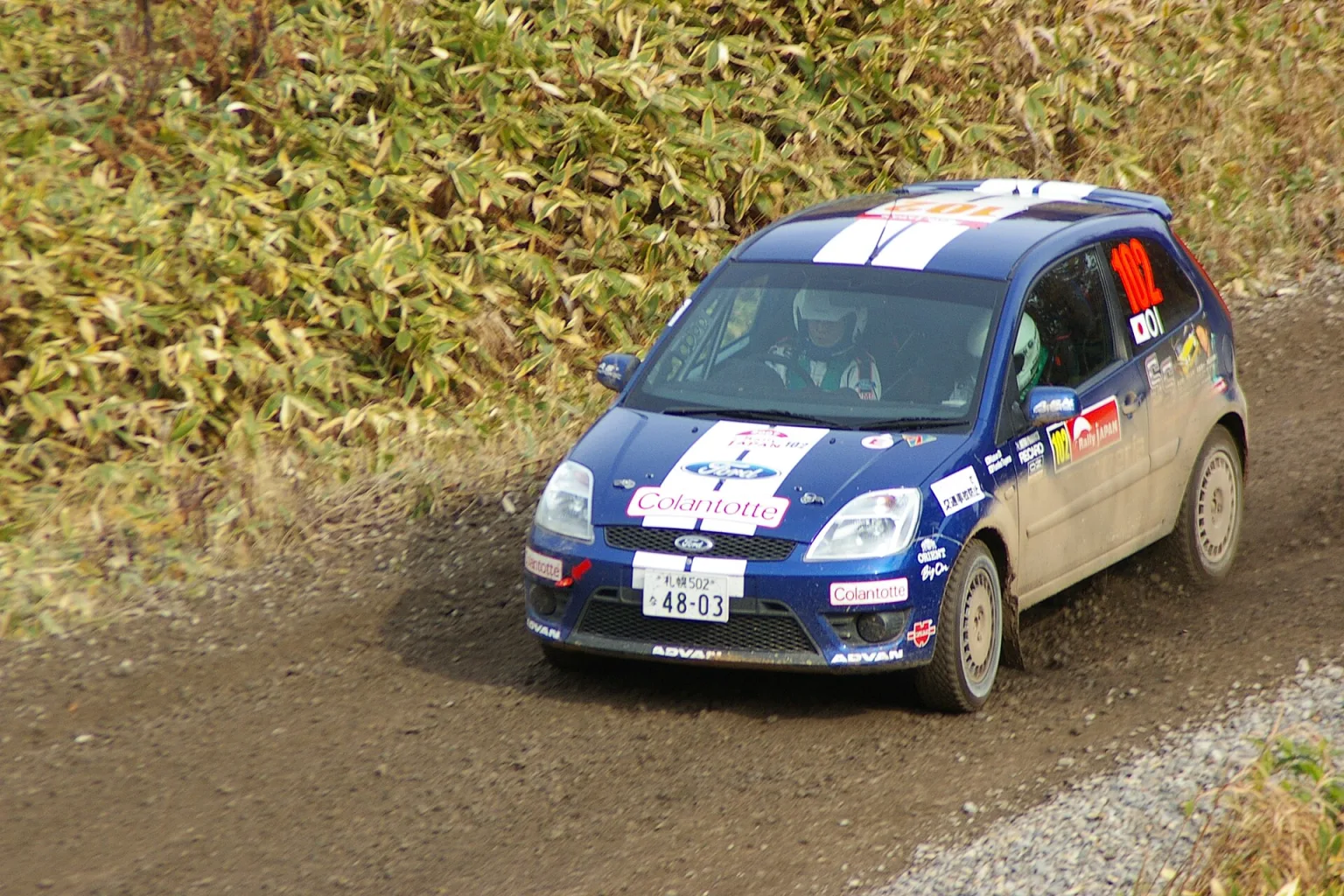 Ford Fiesta rally car, similar to those used in JWRC events.