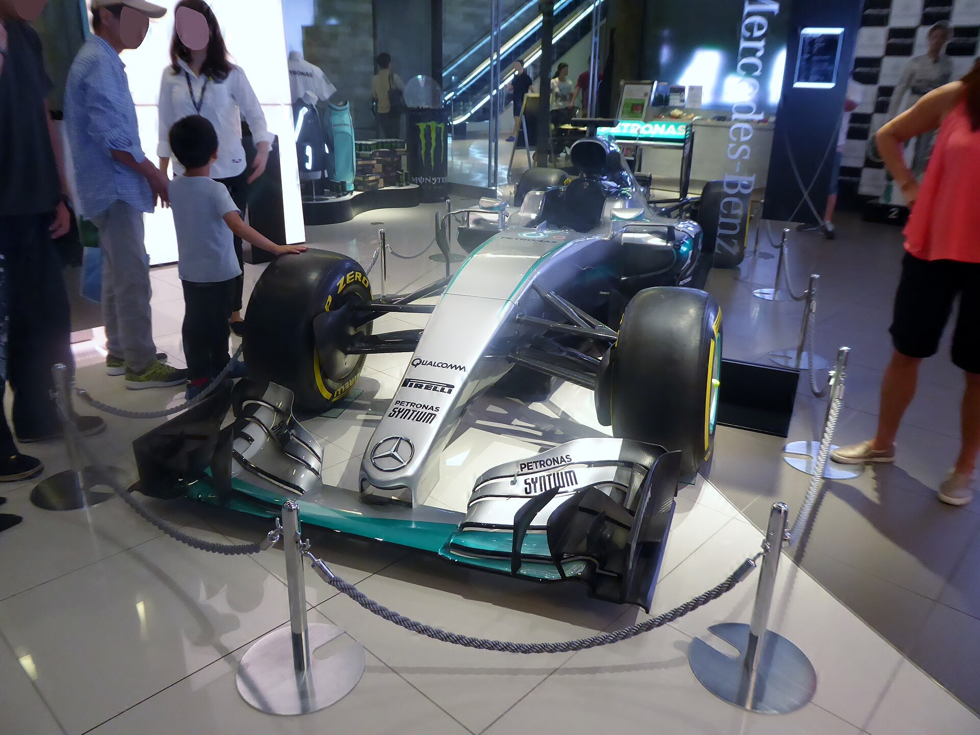 Front view of the Mercedes F1 W06 Hybrid, Rosberg's 2015 car.