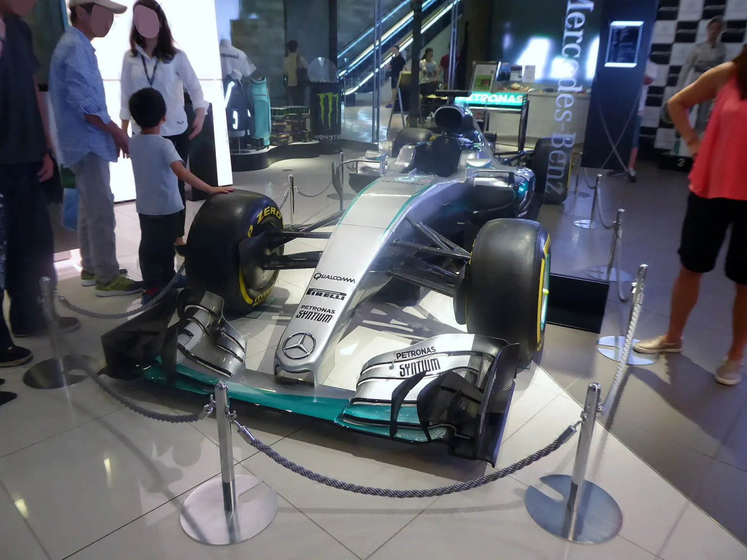 Front view of the Mercedes F1 W06 Hybrid, Rosberg's 2015 car.