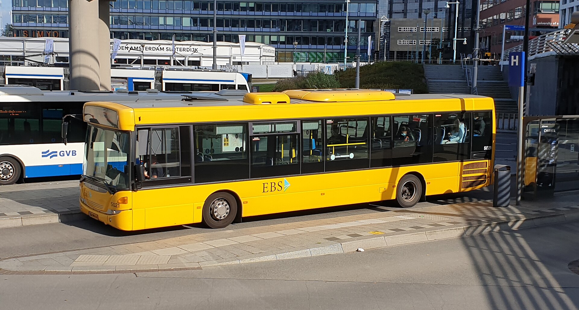 Scania OmniLink bus operated by EBS, photographed in 2021.