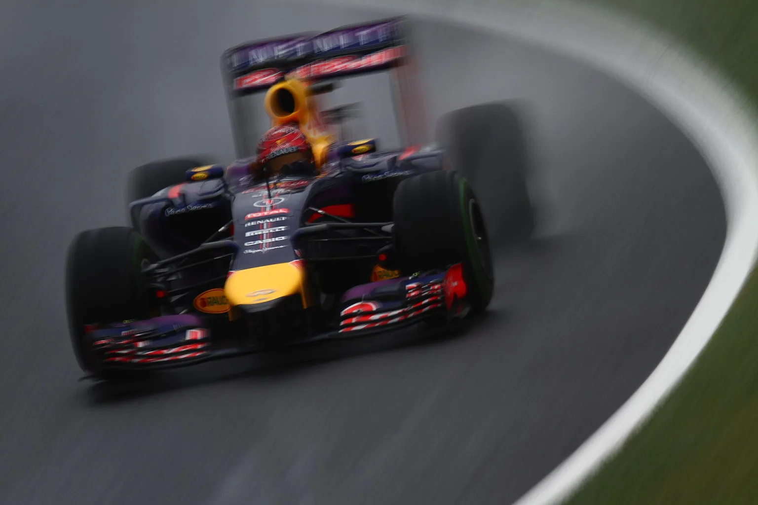 Sebastian Vettel driving for Red Bull Racing in 2014