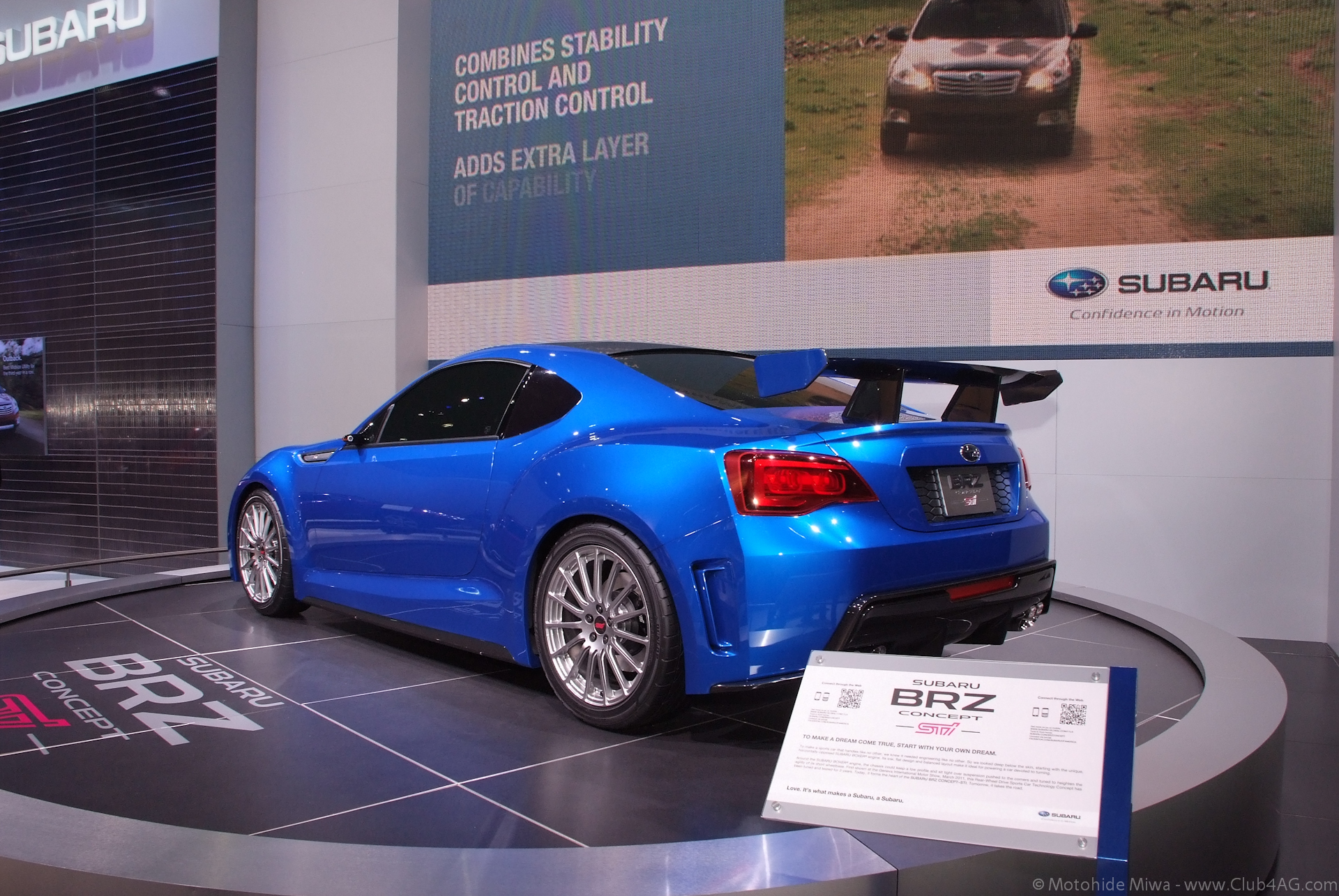 Subaru BRZ STI Concept at a 2013 event, matching the article's subject.