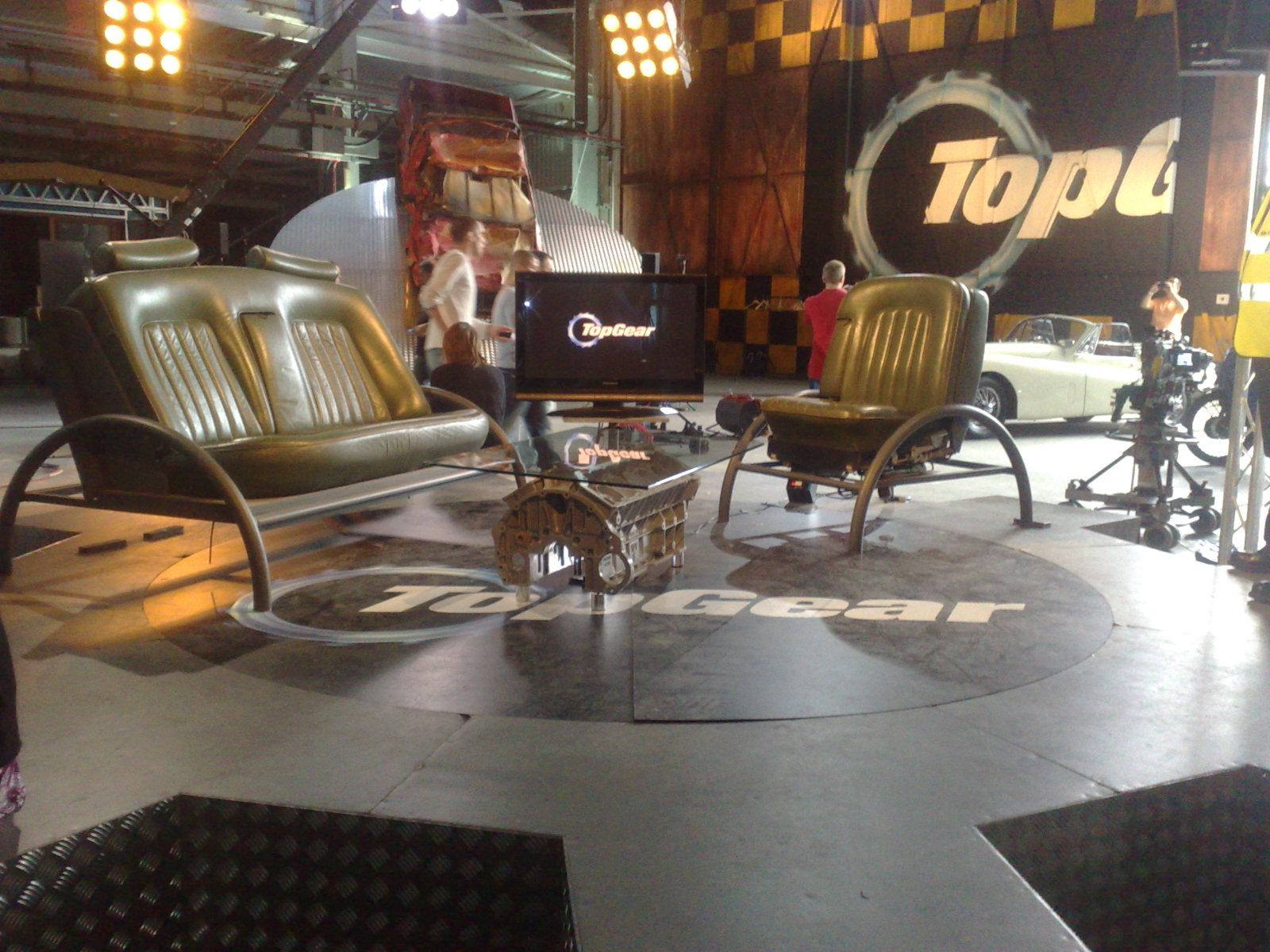 Top Gear studio in 2009, related to the TV show's filming location.