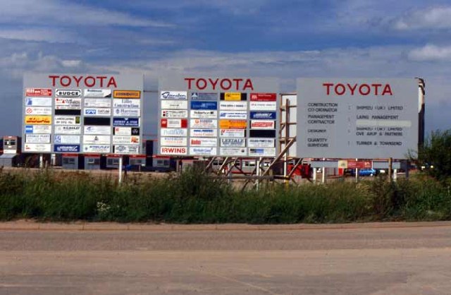 Toyota car factory in Burnaston, Derby