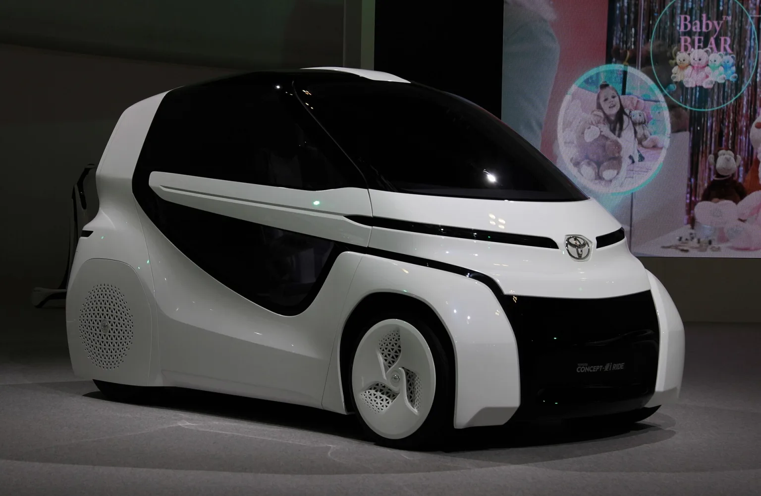 Toyota Concept-i Ride at a motor show in 2017