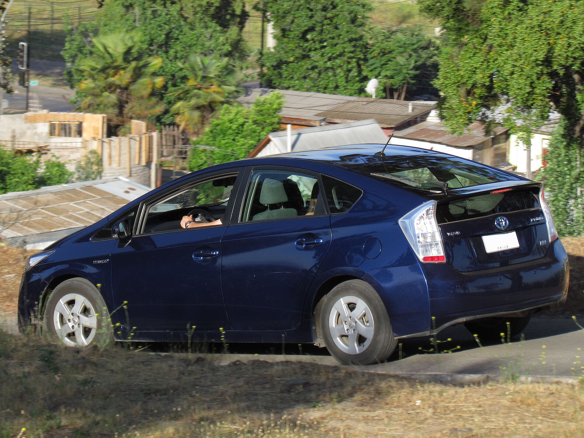 2013 Toyota Prius (XW30) in silver, photographed in 2013.