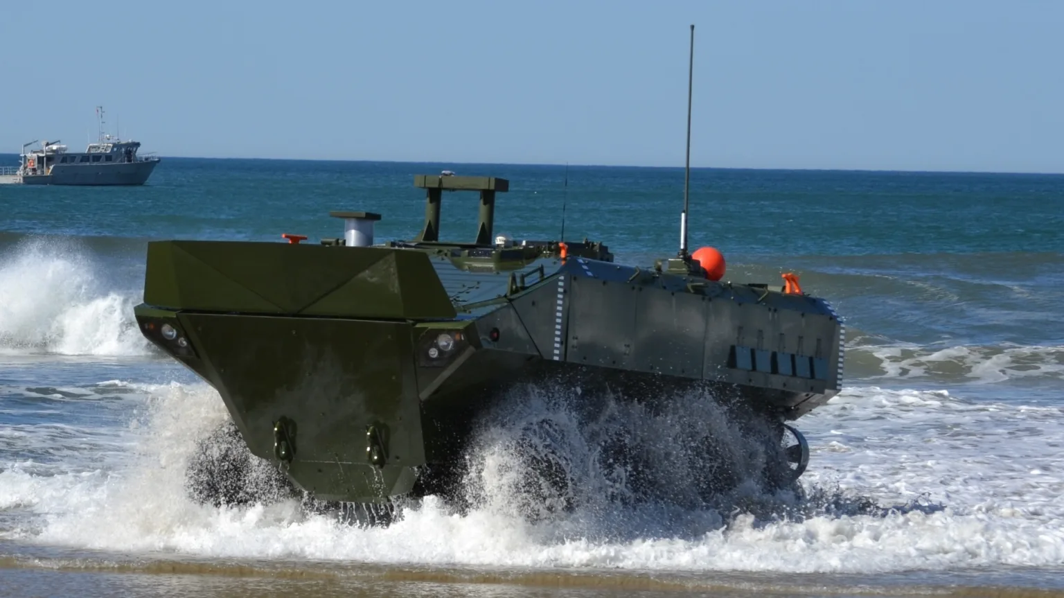 US Marine Corps Amphibious Combat Vehicle during field trials, 2018.