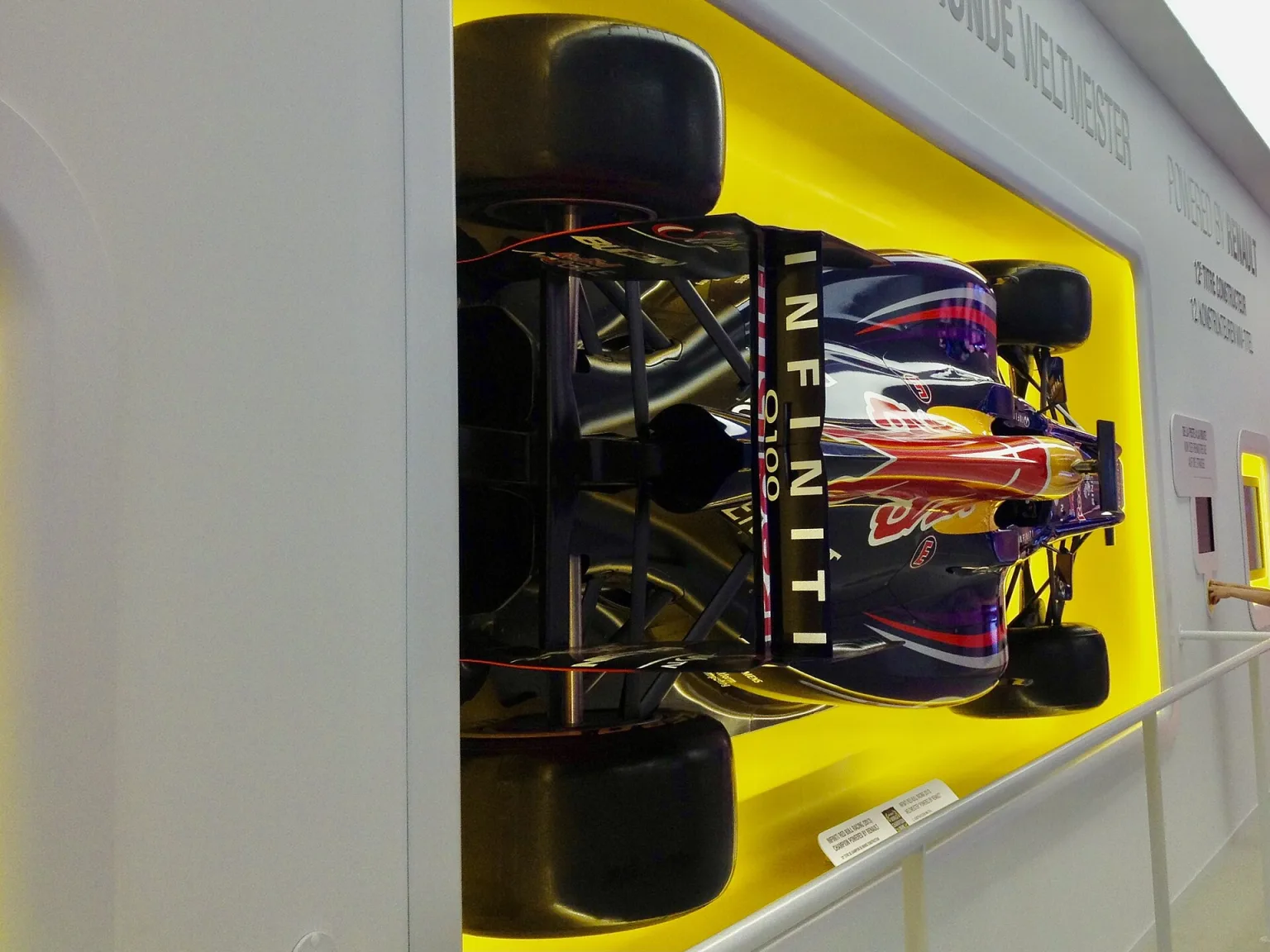 2013 Infiniti Red Bull Racing RB9 car on display in Geneva, 2014