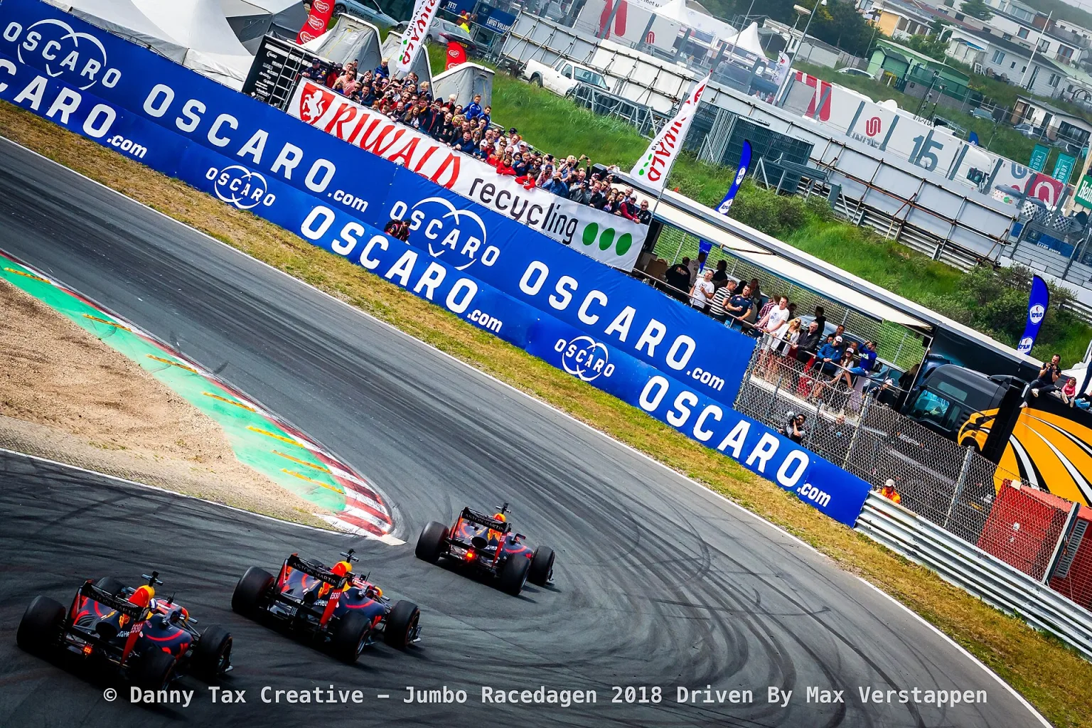 Red Bull Racing F1 car at Circuit Zandvoort, 2018, driven by Max Verstappen.